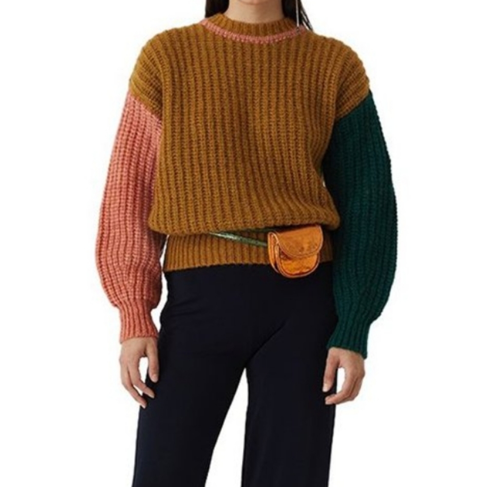 Paloma Wool Frigo Colour Block Crew Neck Pullover Sweater